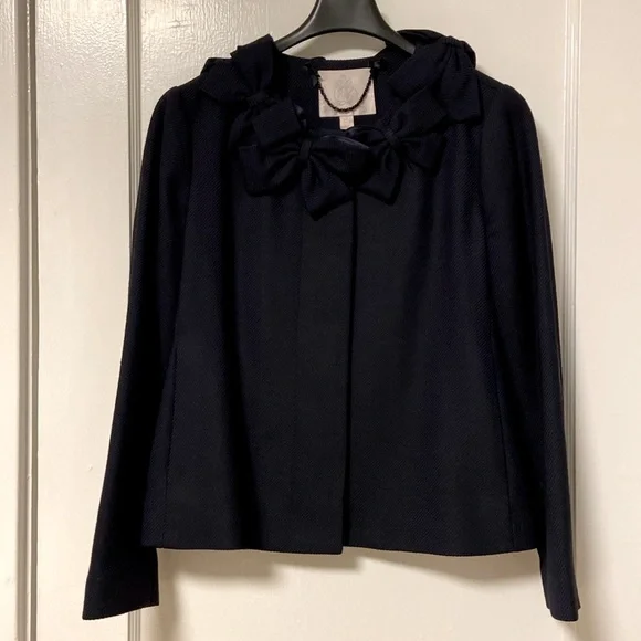 Rebecca Taylor Blazer with Bows - Navy - Size 2 - Picture 2 of 8